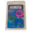 STAY HARD 3PC COCK RINGS NEON